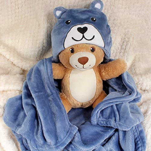 Image of BambooMN Super Soft Hooded Baby Bath Animal Towels - Cute Nursery Essentials Ages Newborn to Toddler - For Girls /Boys