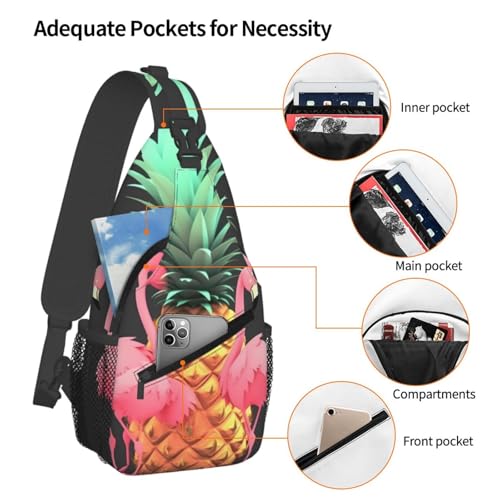 Bolso de pecho cruzado para hombre sling diagonal piña miniatura 4