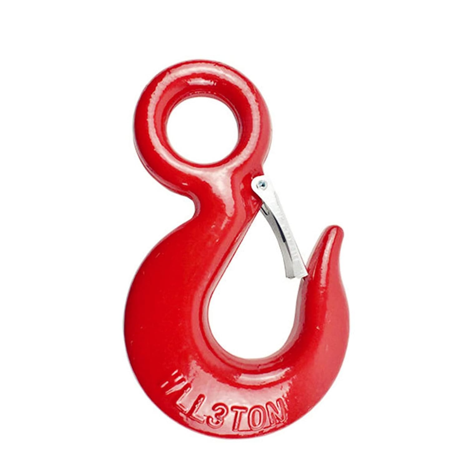 Awesome EYEHOOK Eye Hook with Latch Stainless Steel Heavy Duty Crane Hook Lifting Hook 1 ton - 5 ton Available (RED, 2 TON) (0.75)-image-11