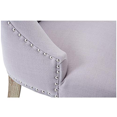 Nobpeint Dining Chair Gray Fabric Leisure Padded Ring Chair, Nailed Trim, Set Of 2 #TOP7