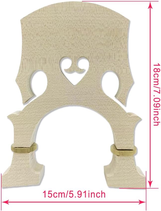 3/4 Upright Double Bass Bridge Maple Double Bass Accessory Upright Bass Parts (Adjustable Bridge)