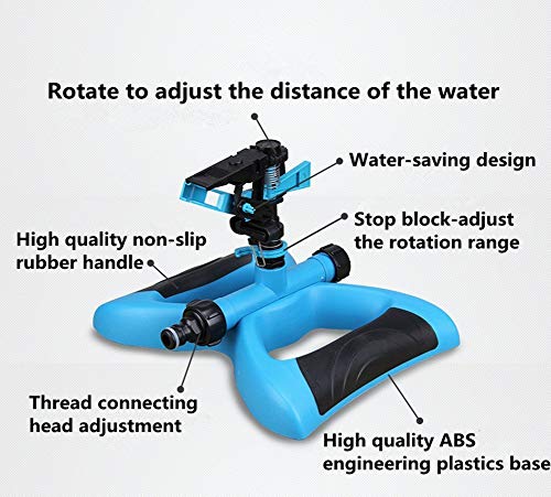 Eoocvt Lawn Sprinkler, Mobile Automatic 360 Degree Rotary Spray Head Garden Sprinklers Irrigation Watering For Garden Greenhouse (Single Nozzle) #TOP2