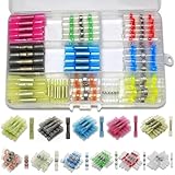 【かえる工房】11種130個ＭＩＸ 熱収縮防水 圧着スリーブ ＆ はんだスリーブ 圧着端子 圧着チューブ 絶縁端子