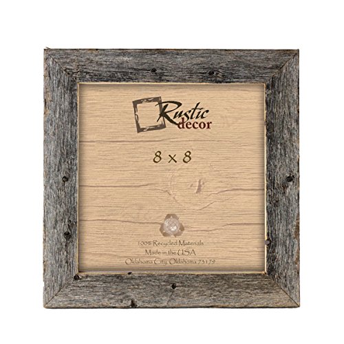 8x8-1.5" Standard Reclaimed Rustic Barn Wood Wall Frame