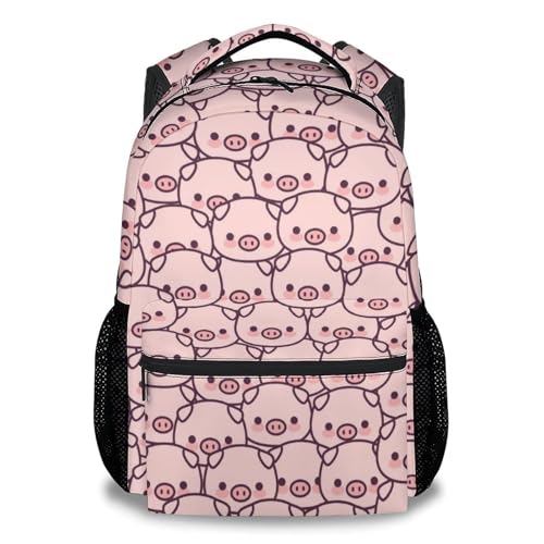 AIOMXZZ Mochila de porco presentes, mochila de porco fofo de 40,6 cm, durável, leve, de grande capacidade, mochila divertida de animais, Estilo 1