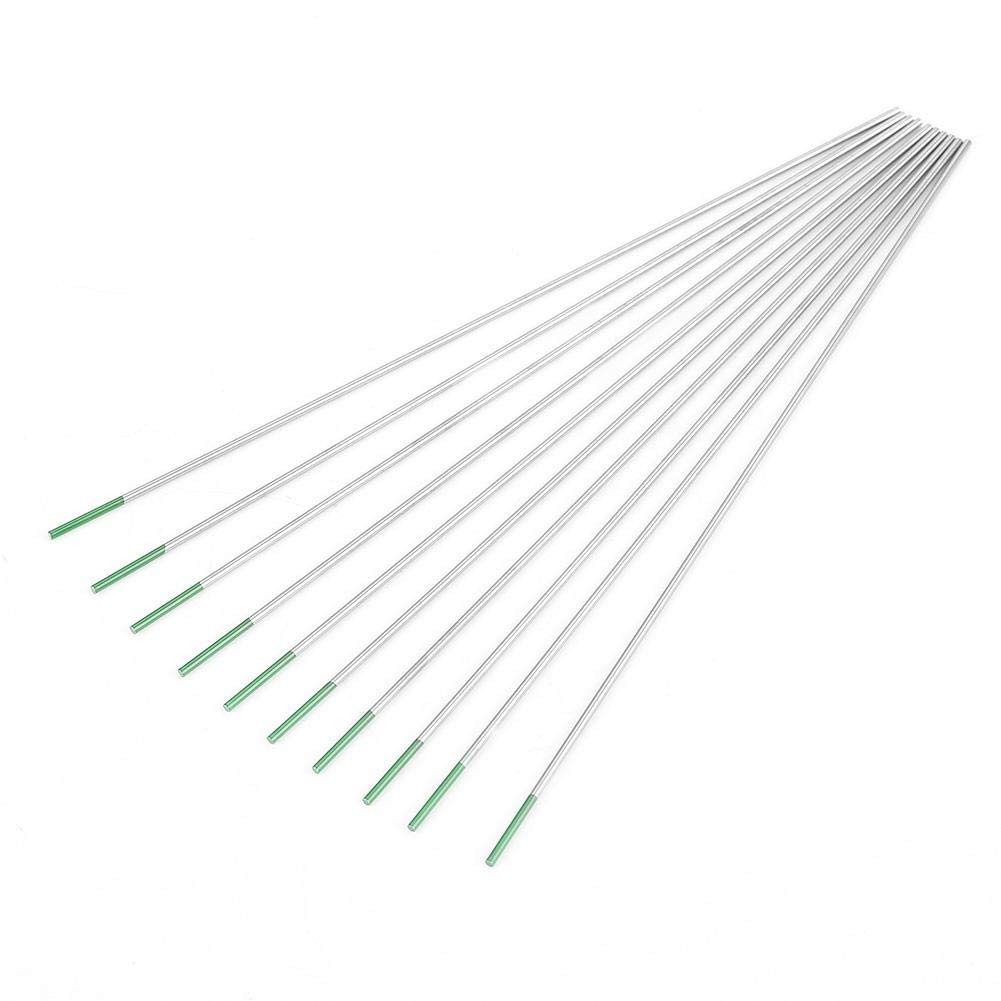Reine Wolfram-Elektrodenstange Professionelle Grüne Spitze TIG Stick Für AC Schweißgerät WP (1.6mm*175mm) 10 Stücke Schweißelektrode Für Lichtbogenschweißen Schweißausrüstung
