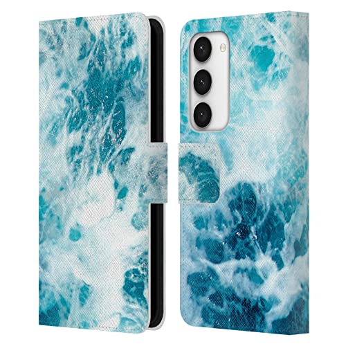 Étui portefeuille en cuir Samsung S23 5G Haroulita Écume de Mer