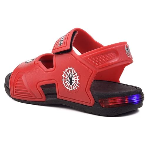 Sandalia Infantil De Led Meninos Aranha Papete Verão LIGHT Cor:Vermelho;Tamanho:28-29;Gênero:Meninos