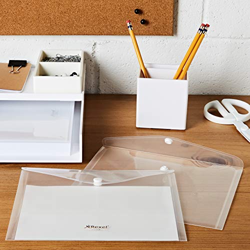 Rexel 2101658 Dokumententaschen Ice ( A5 quer klar) 5 Stück transparent klar