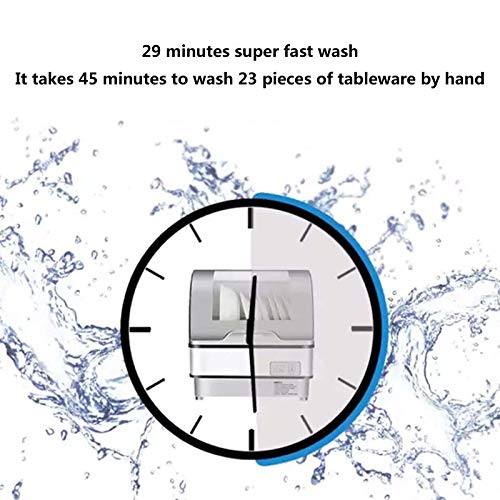 Aanrecht Vaatwasser Vrijstaand Met 6 Couverts - Tafelblad Uv-Desinfectie Vaatwasser, Touch The Button 360 Graden En… - Image 5