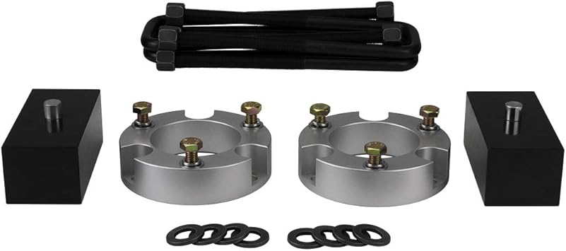 Amazon Com Liftcraft Fits 05 22 Toyota Tacoma 2 5 Inch Front Strut Spacers And 1 5 Inch Rear Lift Blocks With Extended U Bolts Lift Kit Silver Automotive