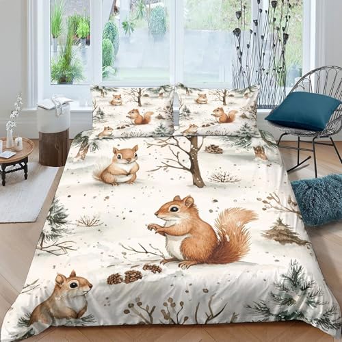 Housse de couette loup blanc 3D 260x220 parure de lit microfibre ado enfant - 4