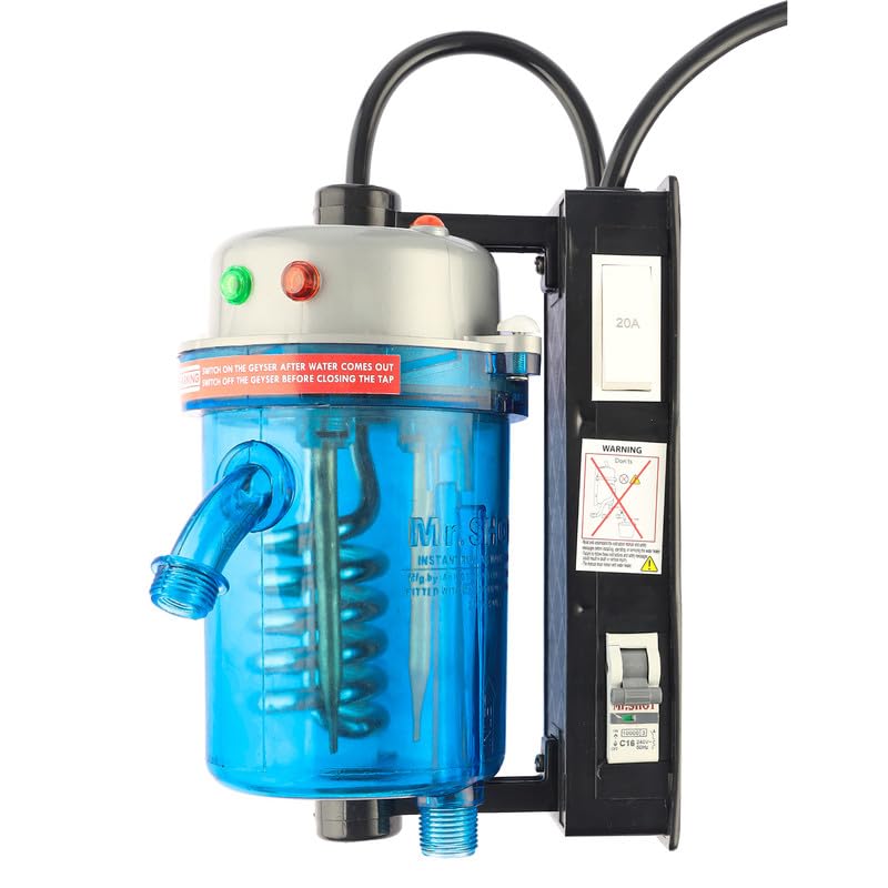 Mr.SHOT Vikram Pro - Winner | Indias 1st Polycarbonate Body Exclusively for Bathing | Built With 16A Switch & MCB | Heavy Duty Heating Element | 5" Dual Automatic Thermostat |BGrey-image-11