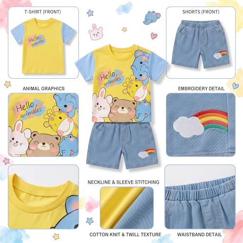Image of Krishn Creations Kids Clothes for Boys | Cotton Printed Half Sleeve T-shirt and Shorts Baby Boy Dress | Casual Wear Kids Clothes