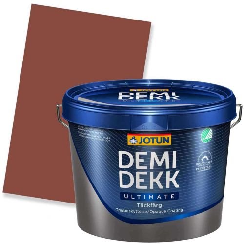 Preisvergleich Produktbild JOTUN DEMIDEKK ULTIMATE TÄCKFÄRG Holzfarbe 25 RØROSRØD 10l