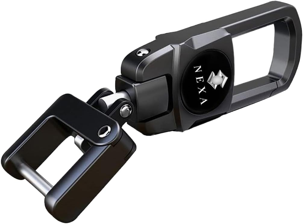 black Color Fob Key Heavy Duty Keychain Compatible With Baleno/Ignis/Scross/Grand Vitara And All Car Model With (Black)