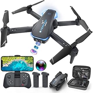 Drone with 1080P Camera for Adults and Kids, Foldable FPV Remote Control Quadcopter with Voice Control, Gestures Selfie, Altitude Hold, One Key Start, 3D Flips, 2 Batteries, Toys Gifts for Boys Girls