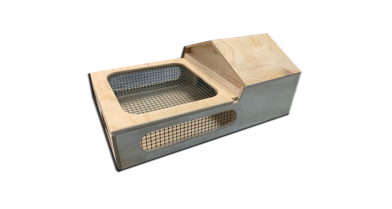 Casetta teca terrario tartarugario casa per taratarughe tartaruga di terra rettili recinto recinzione gabbia trasportino 60x40x23h