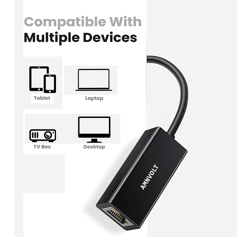 WisdPi USB 3.2 to RJ45 LAN Network Converter, Ultra Speed 5Gbps