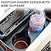 zipelo Bling Car Cup Coaster, 4 Pack Universal Vehicle Anti-Slip Cup Holder Insert Coasters, Crystal Rhinestone Silicone Shockproof Drink Mat, Car Interior Accessories (Coffee)