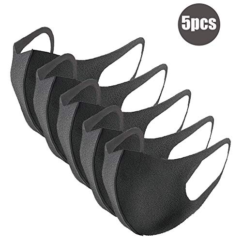 Preisvergleich Produktbild Trooki 5 Stück Fahrrad Anti Staub Atmungsaktive Maske Wiederverwendbare Schwamm Mund Gesichtsmaske Atemschutzmaske für Erwachsene