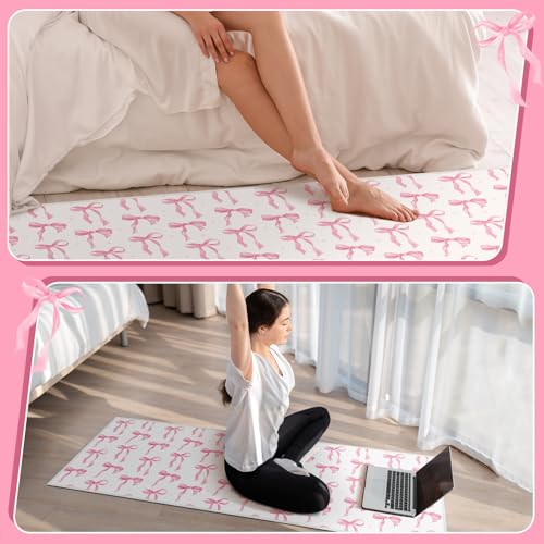 Tapete decorativo Drydiet Coquette Rosa 2x6 ft suave y antideslizante miniatura 5