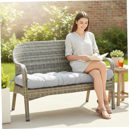 Coussin de banc d'extérieur résistant à l'eau 130x50 cm pour fauteuil - 4