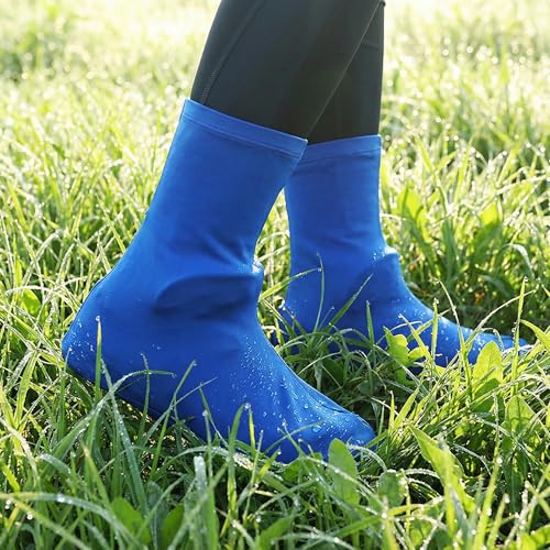 Cubrecalzados impermeables reutilizables para adultos, antideslizantes y sin fricción, tipo botas altas para nieve, lluvia y actividades al aire libre como ciclismo, senderismo y pesca miniatura 5