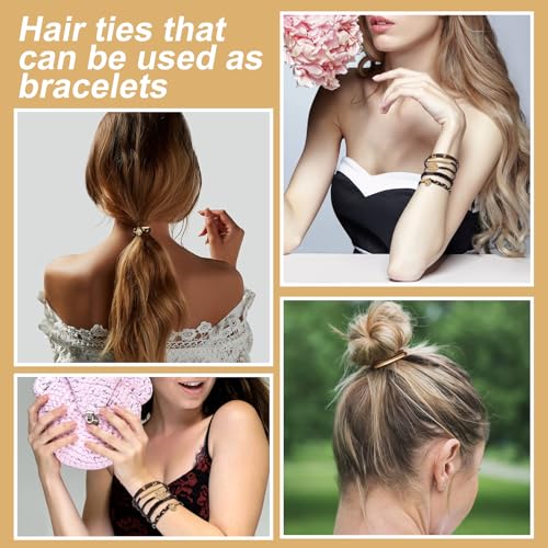 Prasacco 10 Pack Boho Style Hair Ties Elastic No Damage Soft Braided Hair Bands for Women & Girls Thick Thin Hair Accessories - Image 4