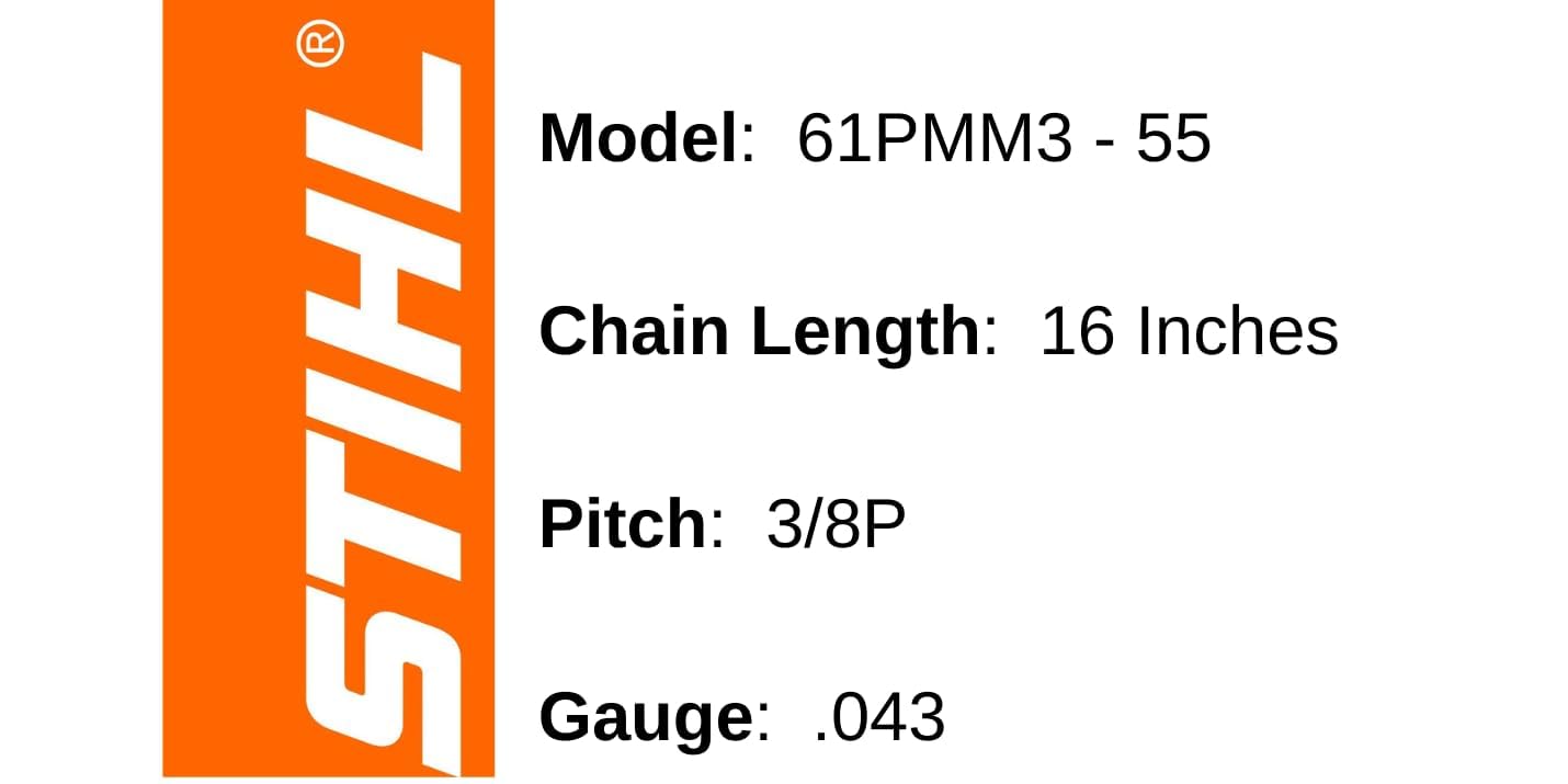Stihl 3610 005 0055 Chaîne de tronçonneuse 61 PMM3 55