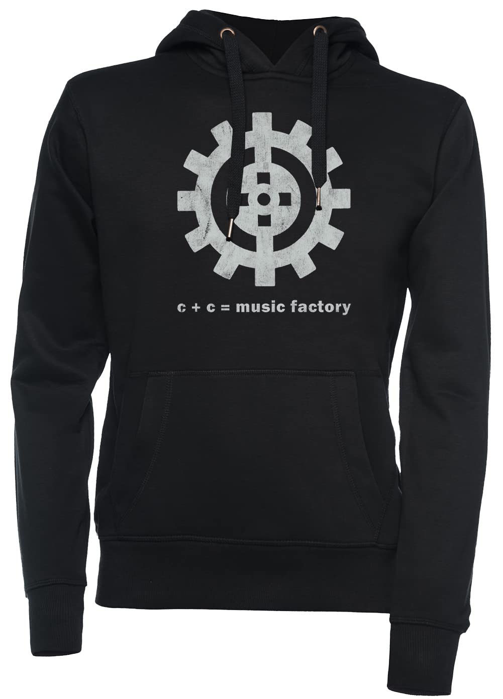 C + C Music Factory Unisex Unisex Felpa con Cappuccio Nero