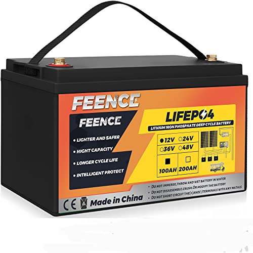 FEENCE 12V 100Ah LiFePO4 Lithium batteries