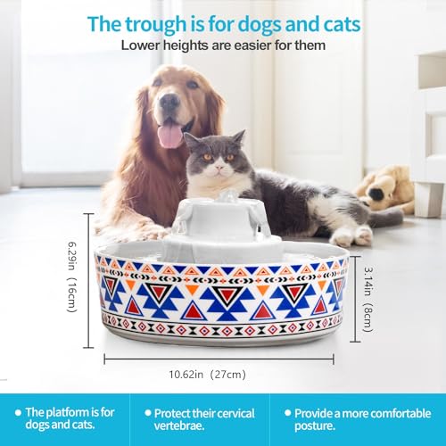 Fuente de Agua de Cerámica para Mascotas 2.1 L miniatura 6