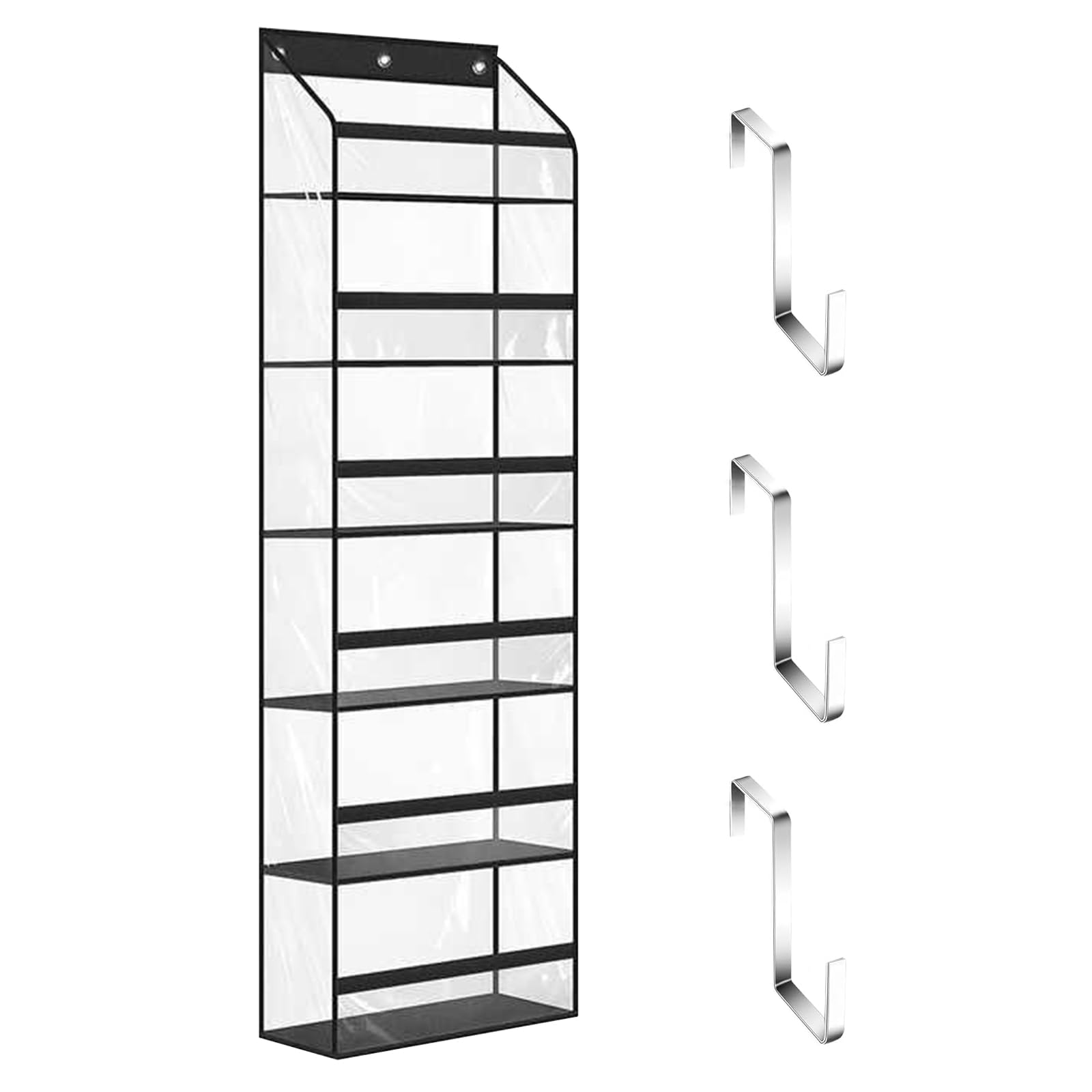 Kaeltsyn Professional and Students Multiple Compartment Clear Hanging Organizers Saving Door Space Door Hanging Storage Bag