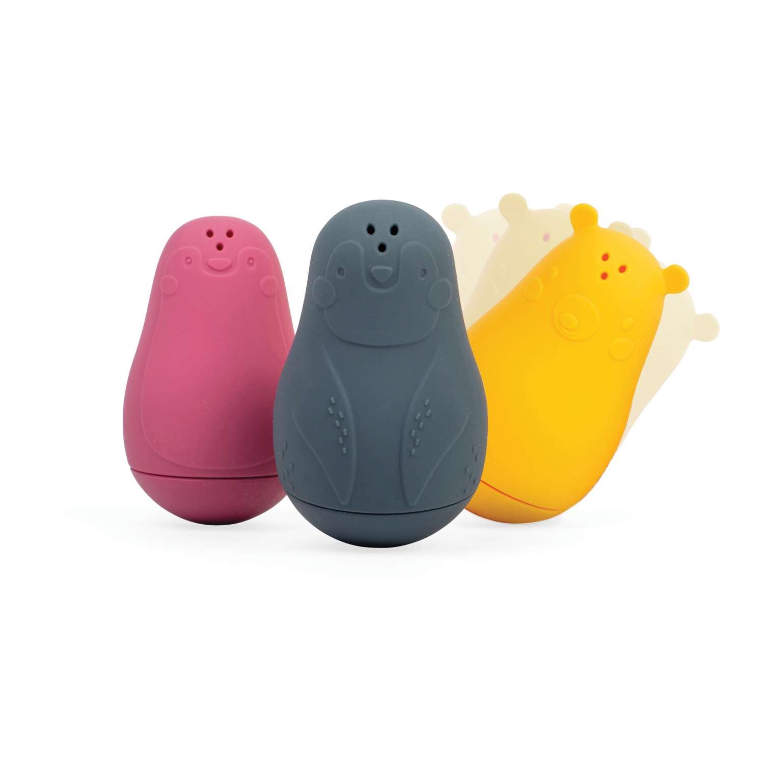 Bigjigs Toys - Bath Buddies - 3-częściowa zabawka do kąpieli dla małych dzieci, zabawka do kąpieli, zabawka wodna, 12 miesięcy, zrównoważona produkcja