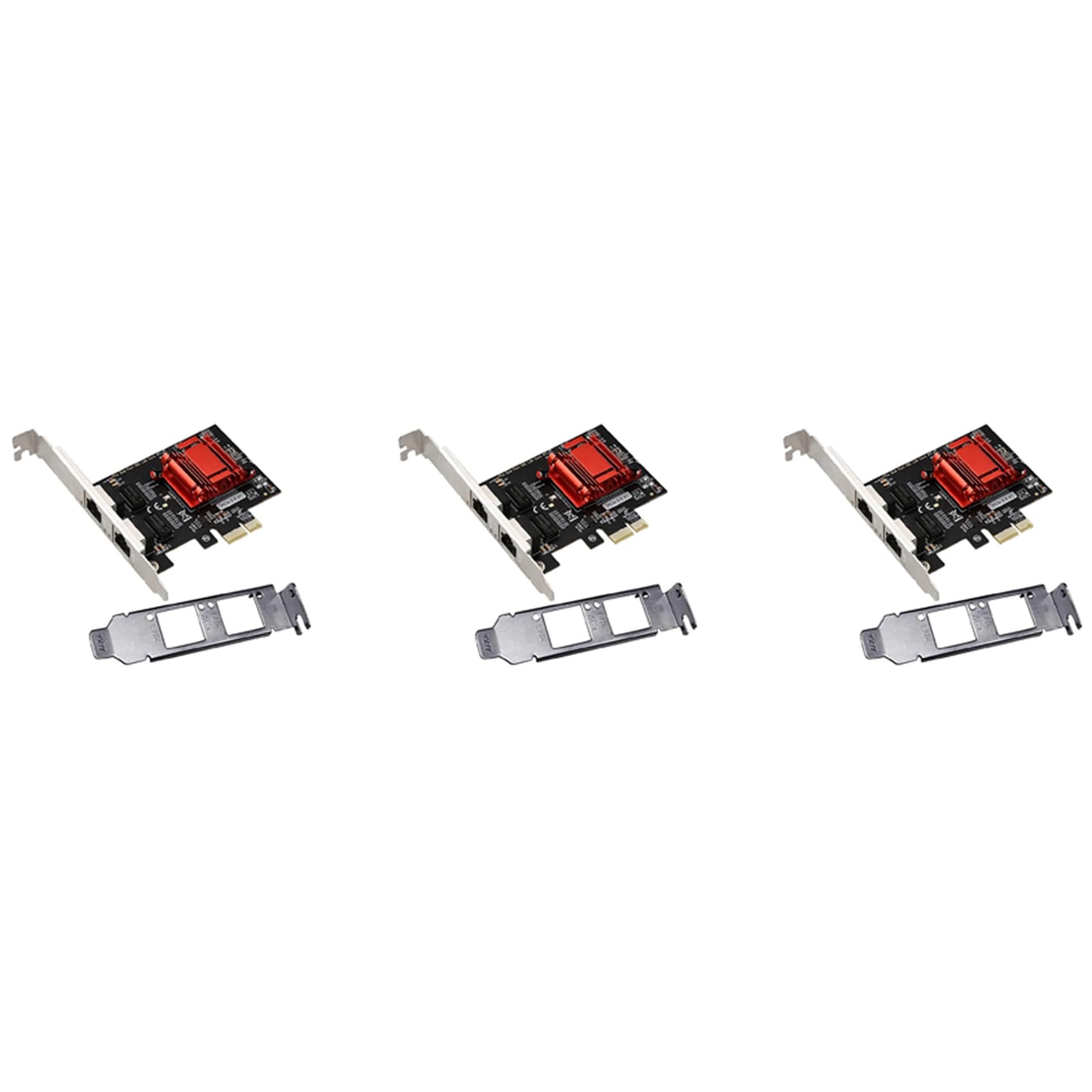 3X Scheda di Rete Gigabit PCIe Un Doppia Porta Adattatore Ethernet PCI Express da 1000 M con Scheda NIC LAN Un Due Porte 82576
