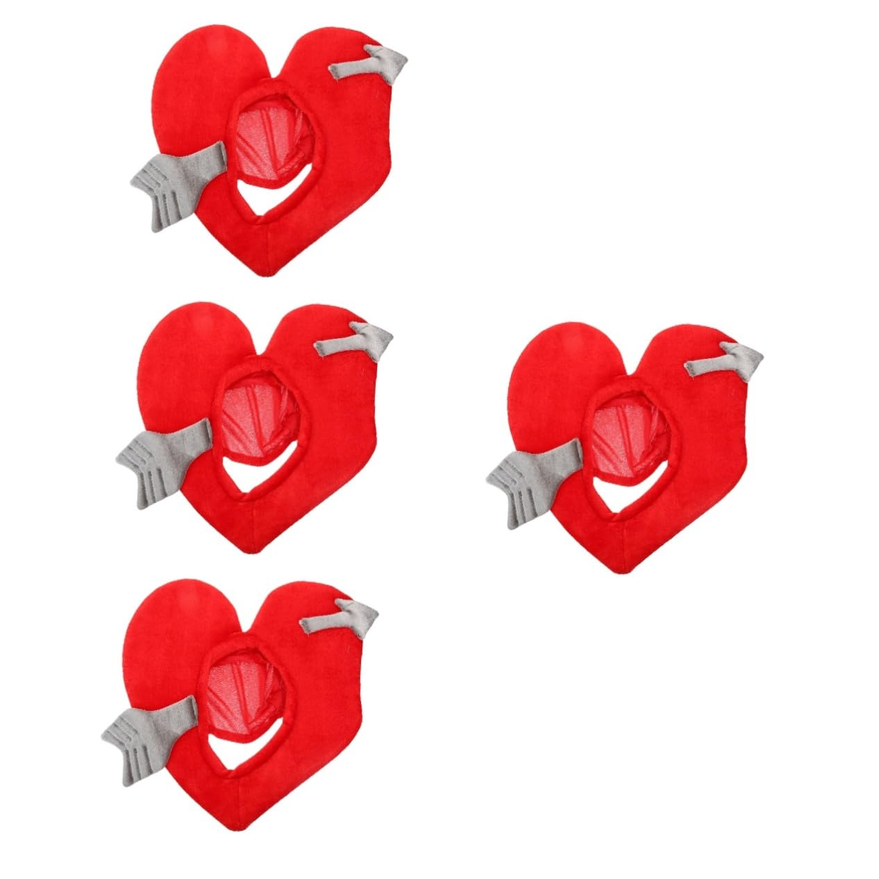 Abaodam 4piezas Sombrero De Corazón Divertido Para Parejas Accesorio Fotográfico De San Valentín Para Bodas y Fiestas Diseño Creativo y Ligero Para Fotos Grupales