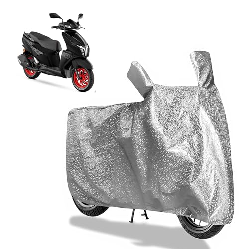 Image of Sulfar Bike Cover for TVS NTorq (125 Race /XP) | Waterproof, Dustproof & UV Protected | All Weather Two Wheeler Cover (Silver) New 2026 Variants