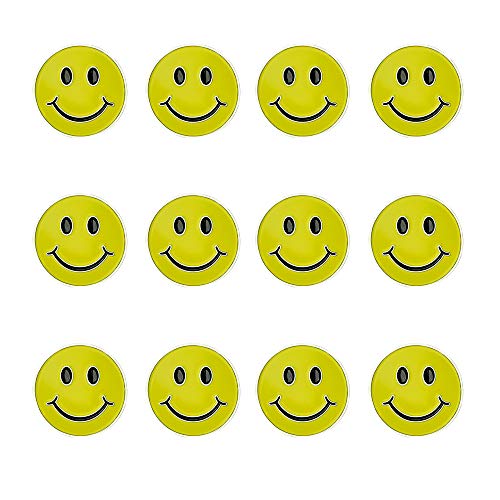 Image of Golf Ball Markers Assorted Patterns Value Pack of 12 Golf Gifts, Golf Cap Clips and Divot Repair Tools Parter Accessories Sets for Men Women Kids Golfer(12 Smiling face)