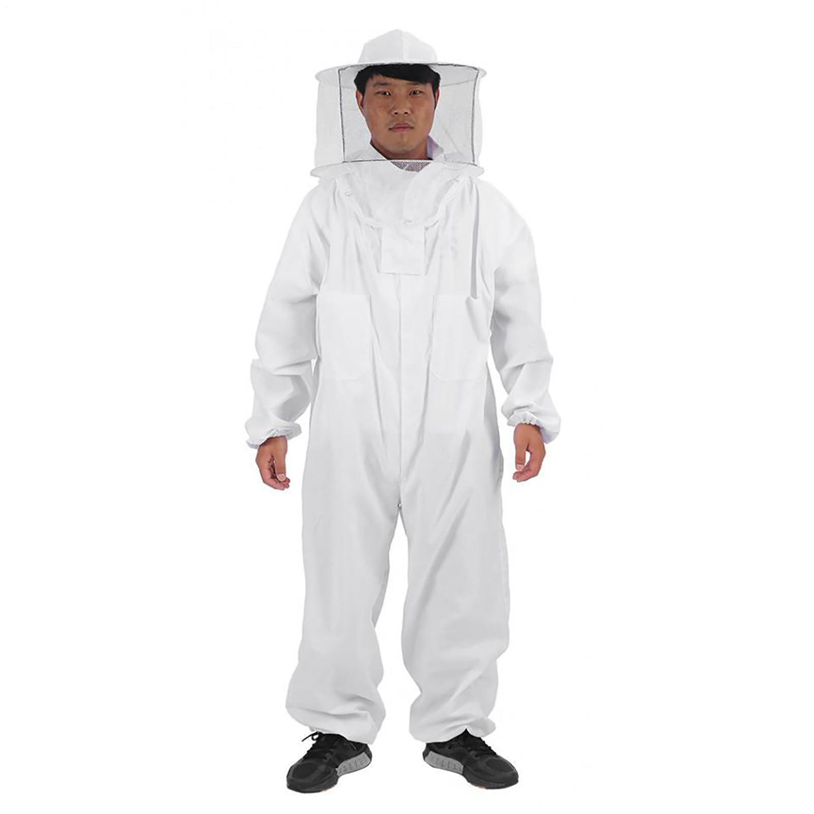 Imkeranzug Stichfest Mit Atmungsaktiver Kapuze, Vollschutz Imkeranzug Mit Taschen Und Elastischen Bündchen Für Imker, Professioneller Imkeranzug Für Männer Und Frauen, XL/2XL