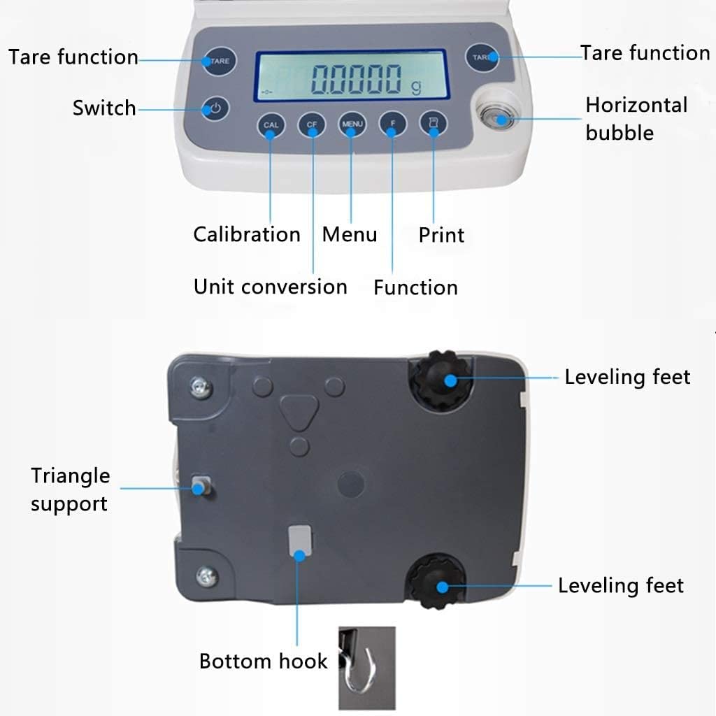 Balanza analítica electrónica de precisión de 120 g/0,1 MG y 220 g/0,1 MG con Parabrisas para Laboratorio, joyería y hogar.