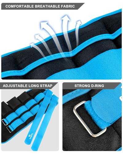 Image of Fragraim Adjustable Ankle Weights 1-3 /4 /5 /6 /8 /10 /12 /15 /20 LBS Pair with Removable Weight for Jogging, Gymnastics, Aerobics, Physical Therapy