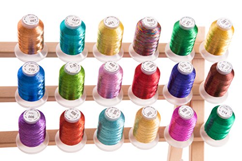 18 Metallic Embroidery Machine Thread + Thread Nets - Thumbnail 7