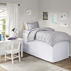 Intelligent Design Extended Drop Ultra Soft Hypoallergenic Microfiber 36 Dorm Wrap Around Bed Skirt Twin XL White