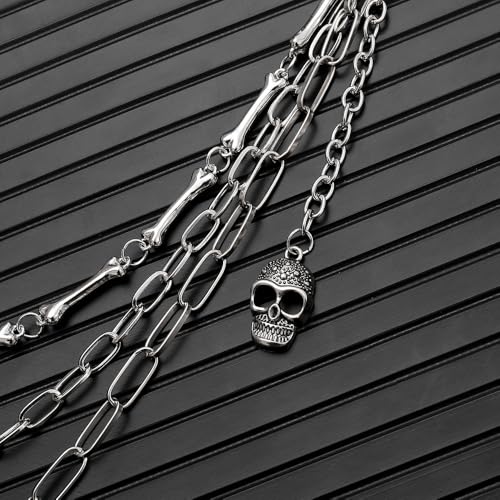 Image of Gothic Pants Chain Wallet Keychain Edgy Punk Hip Hop Waist Accessory for Jeans, Streetwear Women Men