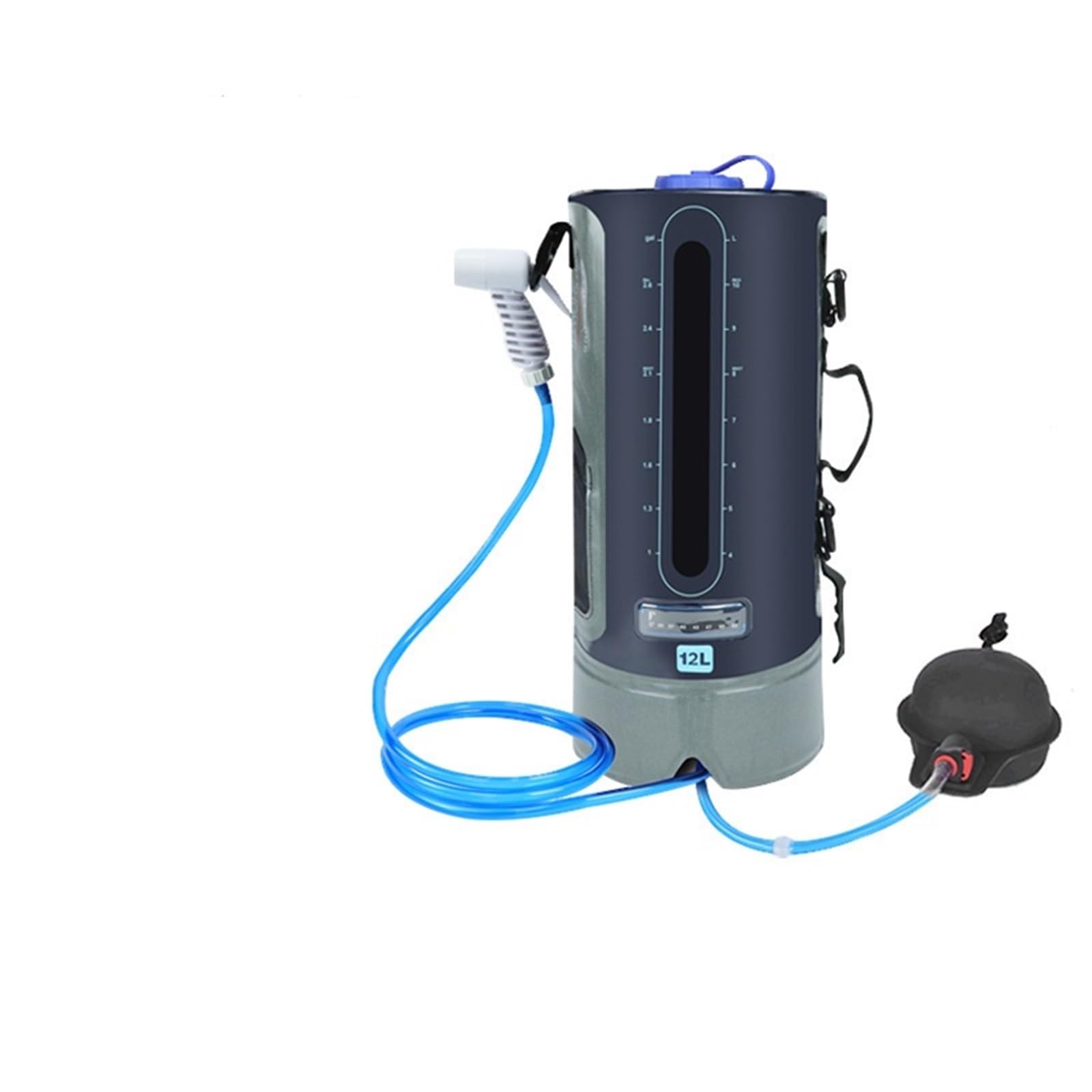 Ducha de Camping, Bolsa de Ducha portátil for Camping 12 l con Manguera Transparente y calefacción Solar for Senderismo Uso al Aire Libre,para Senderismo,Viajes,Coche