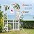 VINGLI Garden Arbor with Gate, PVC Wedding Arch for Ceremony Party, Trellis for Climbing Plants Outdoor for Backyard, Lawn