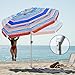 AMMSUN 7ft Beach Umbrella with Sand Anchor Portable Outdoor Patio Sun Shelter UV 50+ Protection & Tilt Aluminum Pole Air Vent with Carry Bag for Beach Patio Garden Outdoor Multicolor Blue