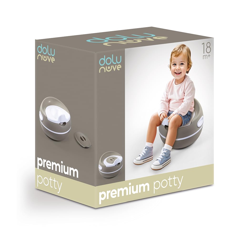 Dolu Vasino premium – Design ergonomico e confortevole per bambini – Vasino per bambini grigio pietra – Soluzione facile da pulire e sicura per imparare a usare il vasino