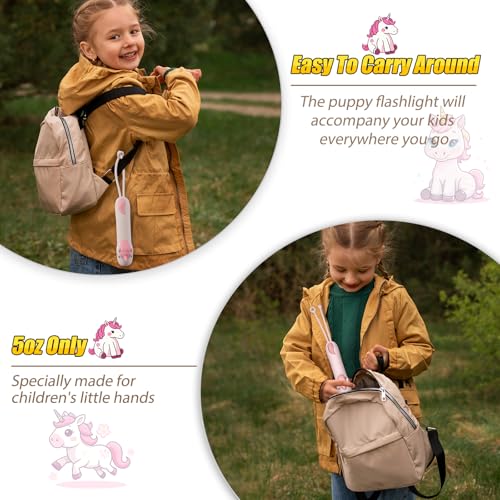 Image of Rechargeable Kid's Flashlight, LED Kid Flashlight for Boys and Girls, Pink Unicorn for 4-6 Year Old Girls and Boys, Camping and Outdoor Exploration, Birthday Gift (2 Unicorn)